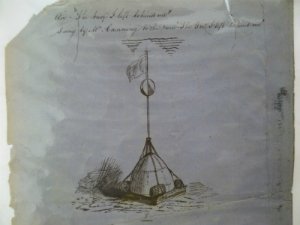 Sketch of trans-Atlantic cable marker bouy