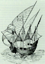 Objects of Long-distance control. Lateen rigged caravel.