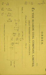 Sir Charles Wheatstone's equations on a Rubicon coal order form.